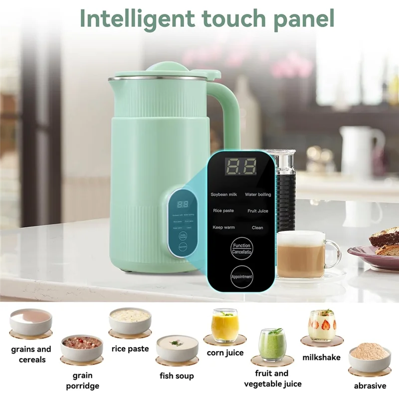 

AA78-Milk Dispenser Electric Soy Milk Wall Breaking Machine For Homemade Plant Milk, Oat Milk, Soy Milk Maker