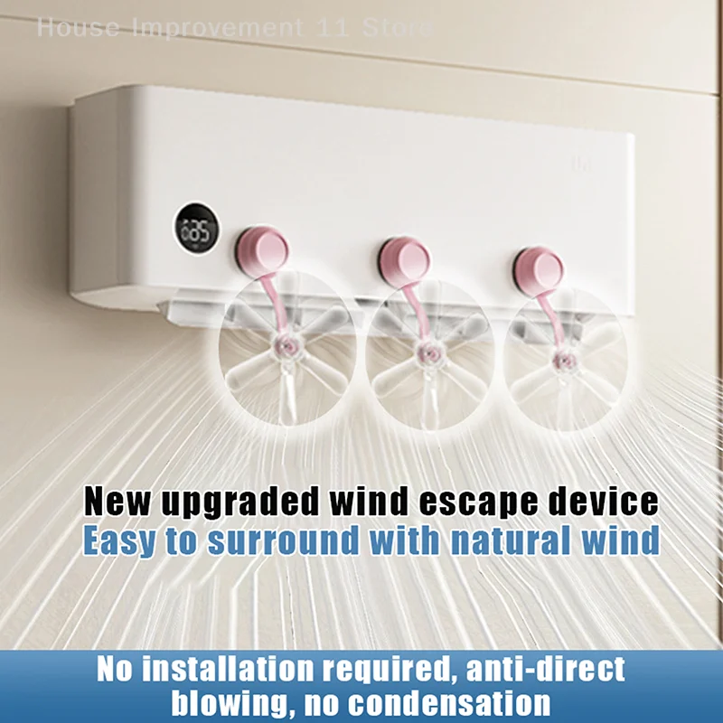 

2/3Pcs Wall Mounted Conditioning Guide Fan Adjustable Plastic Air Conditioner Vent Cover Windmill Shaped Anti Direct Blowing