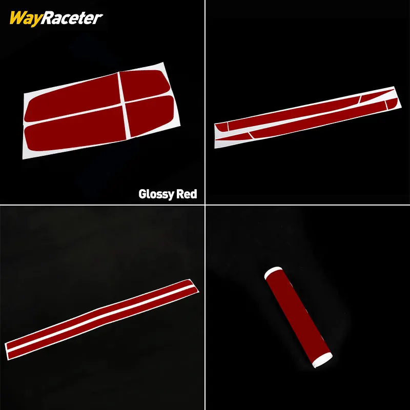 12 قطعة/المجموعة هود سقف الجذع ملصق مائي الباب الجانب المشارب ملصق لسيارات BMW M4 كوبيه G82 2022 2023 2024 2025 M ملحقات الأداء