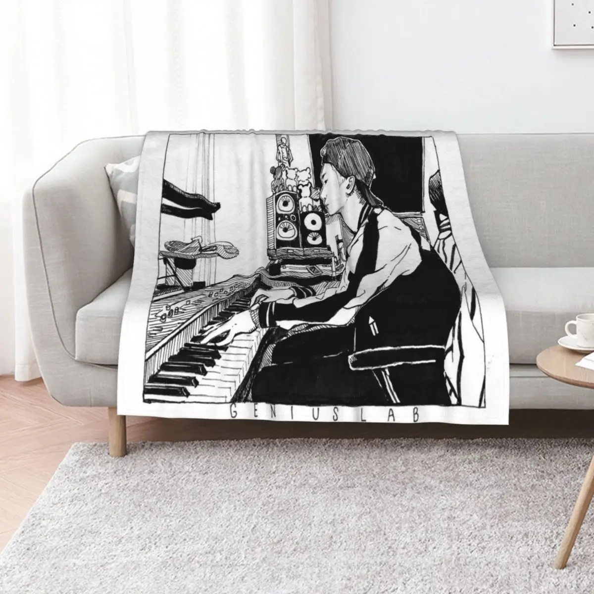 

Genius Lab inktober Throw Blanket Decorative Throw Summer Beddings Bed covers Custom Blankets