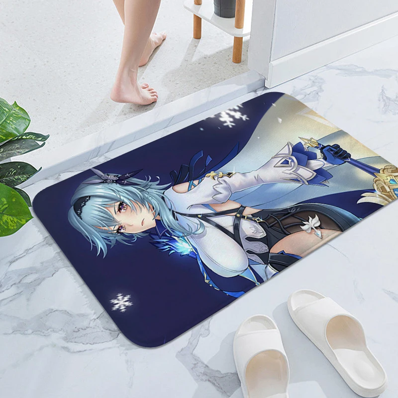 Bathroom Rug A-Genshin Impacts Aesthetic Useful Things Home Decorations Washable Non-slip Kitchen Rug Funny Entrance Door Mat