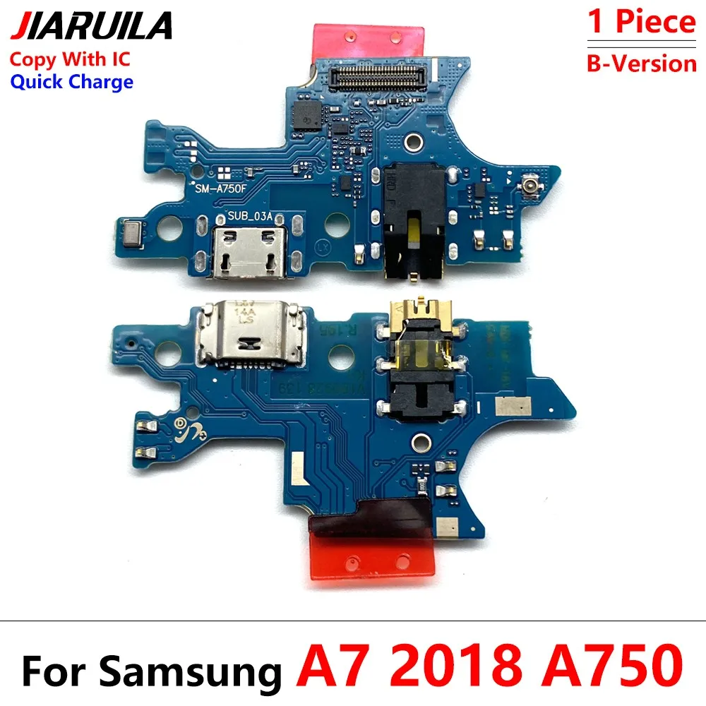 Puerto de carga USB, conector de Cable de placa para Samsung A02, A21S, A7 2018, A51, A31, A02S, A03 Core, A03, A21, A71, 10 unidades