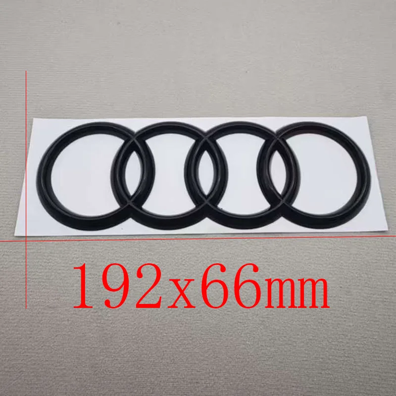 1 قطعة 192 مللي متر 4 خواتم ABS كروم الأسود سيارة جذع شارة شعار مائي شعار ملصق اكسسوارات لأودي A1 A3 A5 A4 S3 S4 TT RS3 RS5