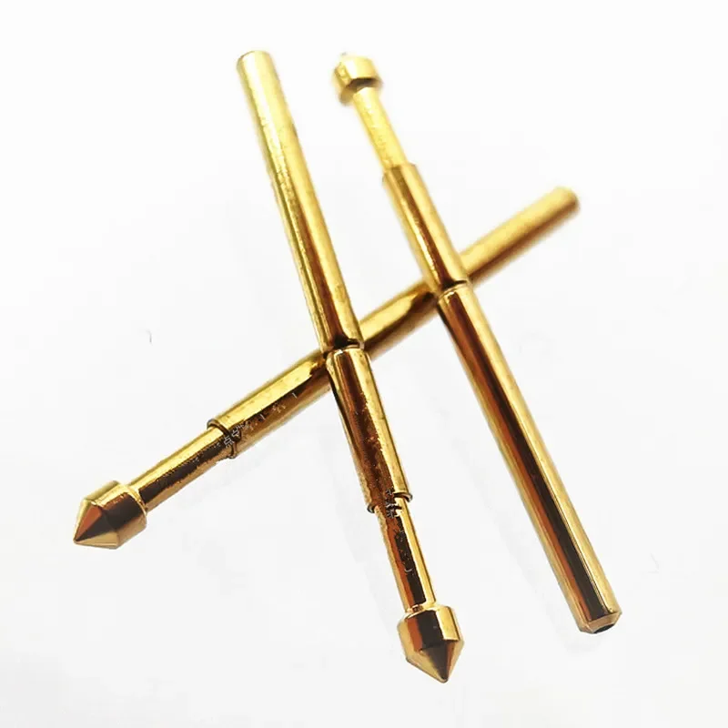 100PCS/Pack Gold Plated PA75-E2 Conical Spring Test Needle Tube 1.02MM Length 16.5mm PCB Pogo Pin