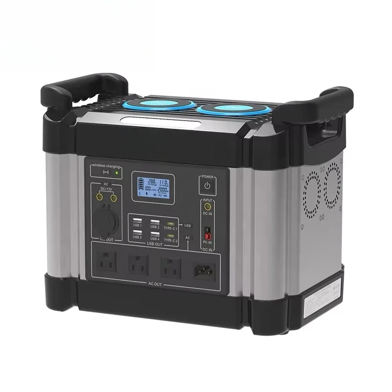 

1000W Outdoor Portable Power Generator Ac DC USB Solar Panel Pure Sine Wave For Outdoor Activities