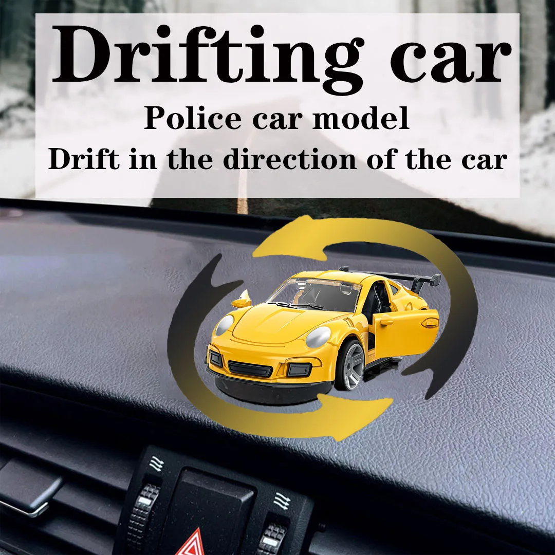 

Drifting car ornament alloy car model rotatable sports car 1:60 openable door car model center console decoration