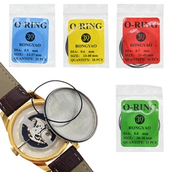 Watch O-Ring Waterproof Rubber 1 Bag 0.5/0.6/0.7/0.8mm Watch Repair Tools Backrubber Gasket Watch Waterproof Accessories