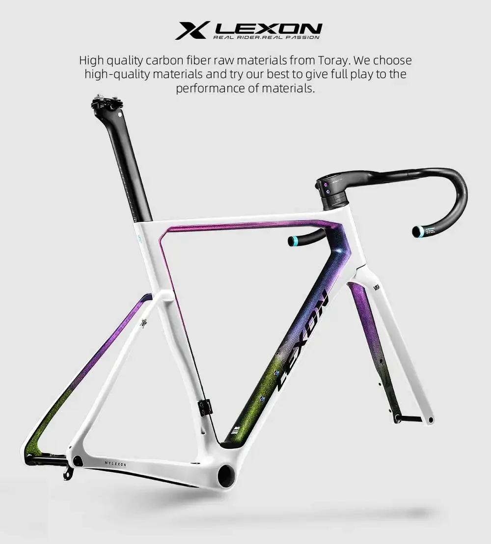 Lexon VISRT Carbon Frames Road Bike Frame Disc Brake Full Inner