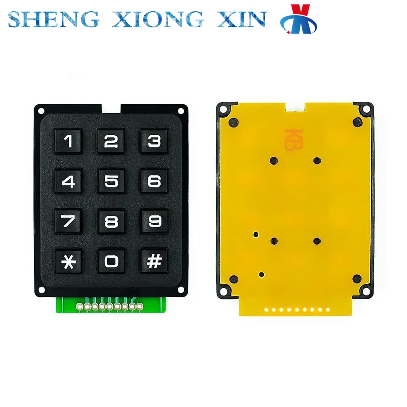 2pcs/Lot Microcontroller Keypad Pushbutton Matrix 3*4/3X4 12 Keys Module