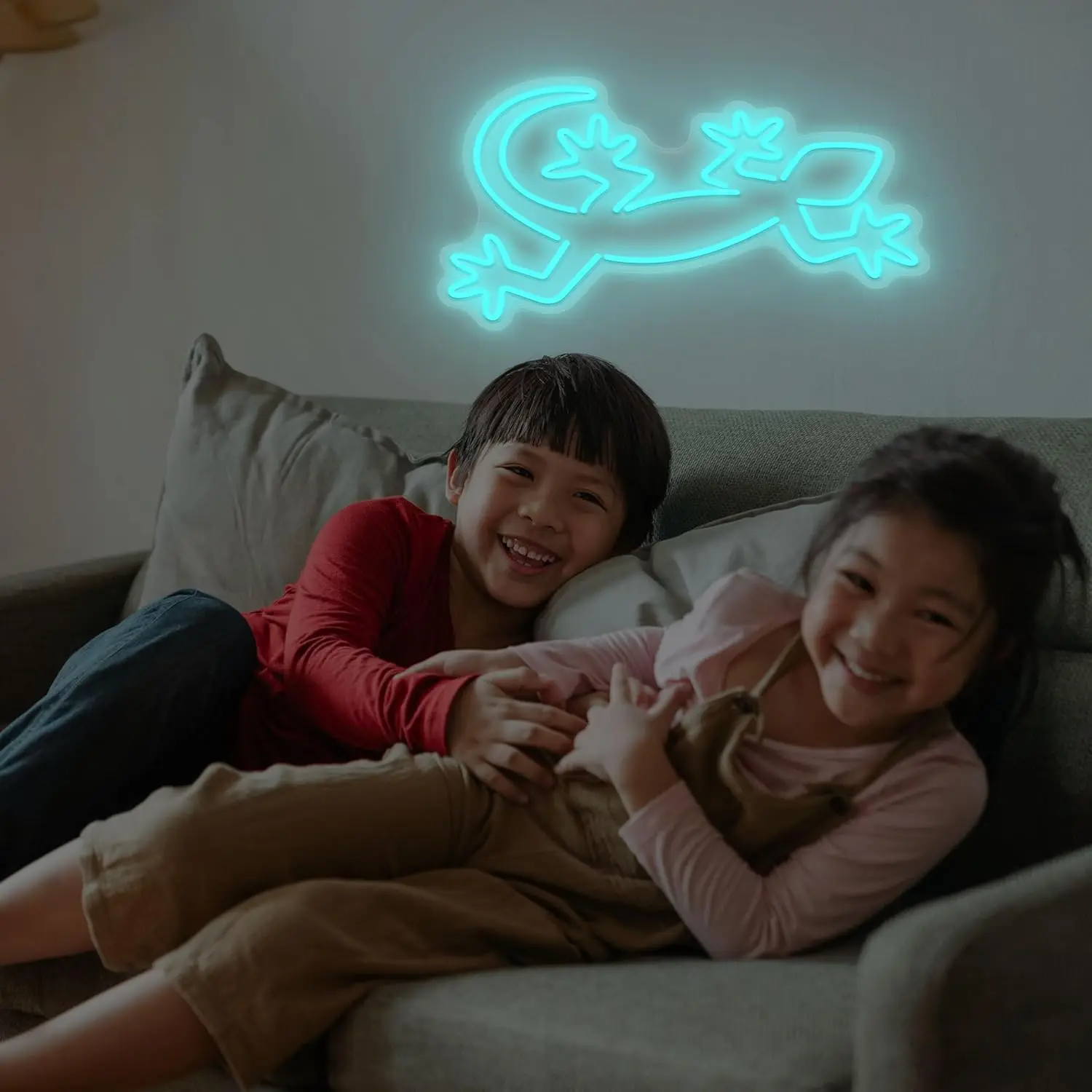 Gecko Lizard Neon Sign Dimable LED Neon Light USB Powered Wall Decor for Bedroom Man Cave Pet Store Zoo Man Cave Gift for Friend
