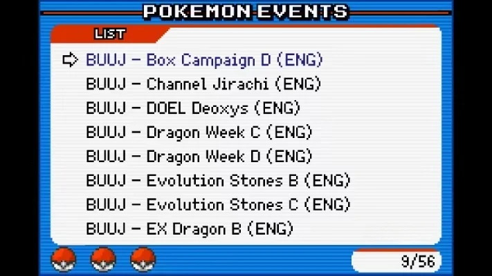 ตลับวิดีโอเกมการกระจายกิจกรรม Pokemon สําหรับเกมรุ่นที่สามภาษาอังกฤษ