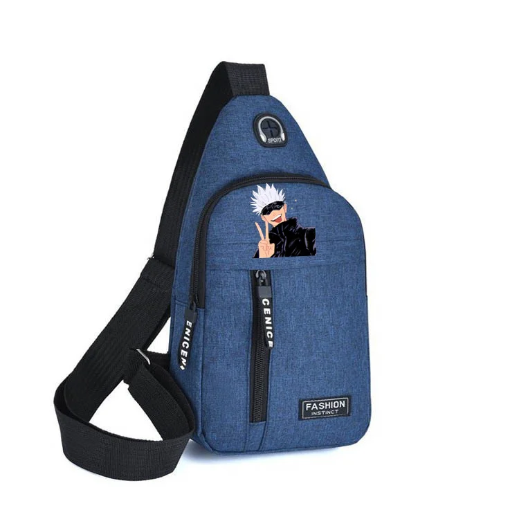 Jujutsu-Kaisens Anime Borse da uomo Borsa da petto Borse a tracolla di tendenza da uomo Borsa a tracolla sportiva Borsa a tracolla Zaini da uomo