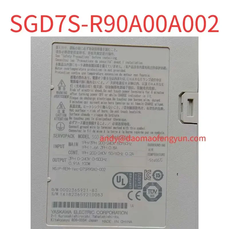 Second-hand SGD7S-R90A00A002 servo driver Test OK