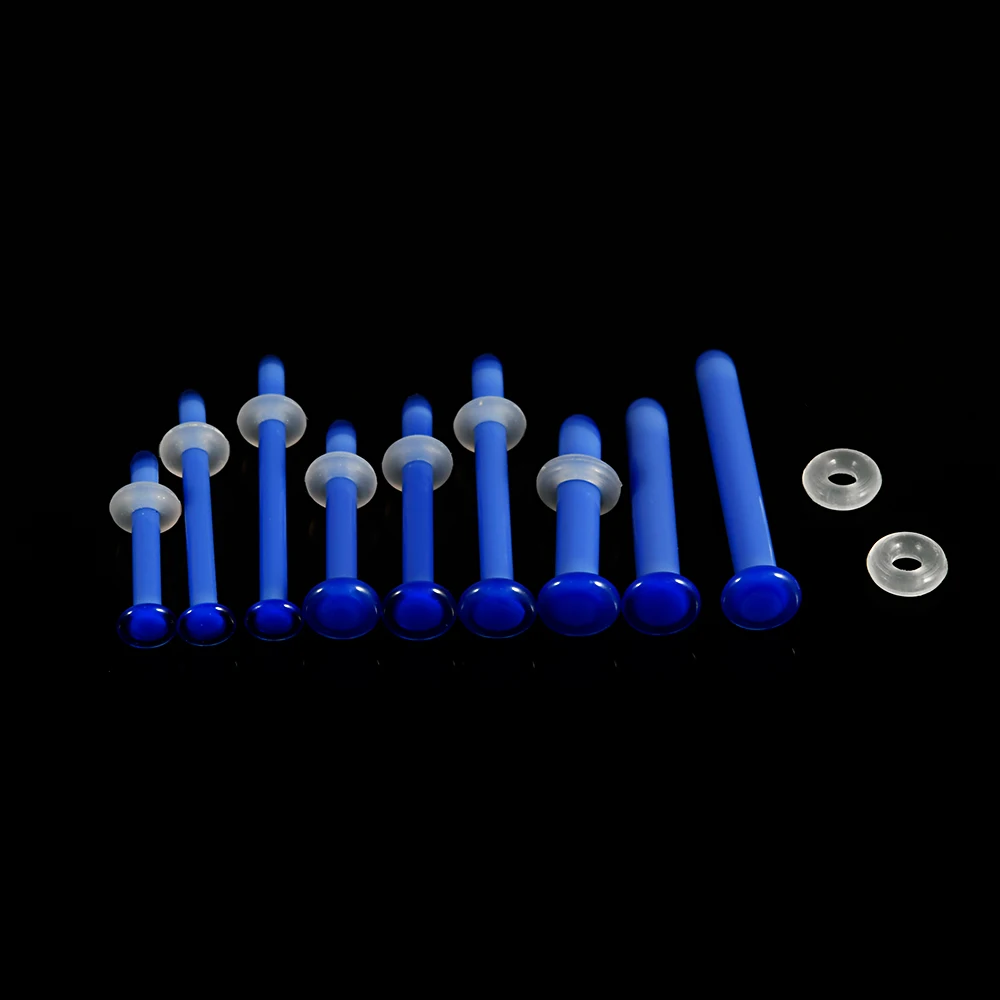 Transparent Colorful Glass Nose Studs, Allergy Preventing