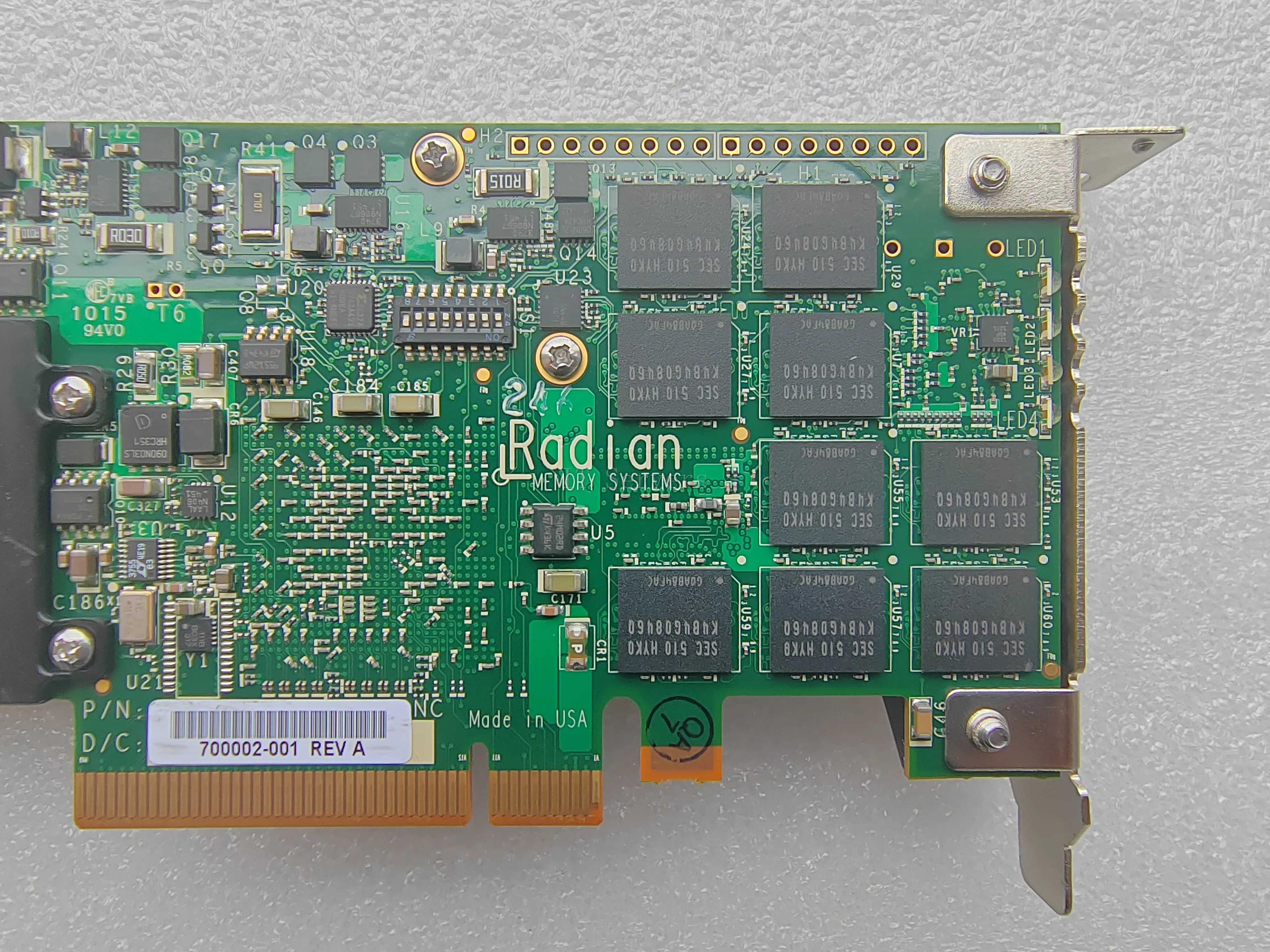 Para o cartão RMS-200-001 da borda do acelerador de radian 800001/8g pci-e x8 8gb nvram