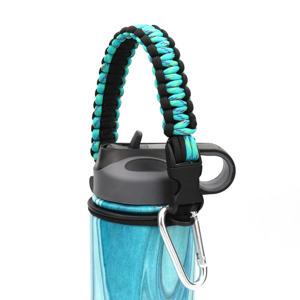 

Portable Outdoor Mountaineering Water Bottle Rope Travel Sports Tote Kettle Strap for Camping Hiking Random Color