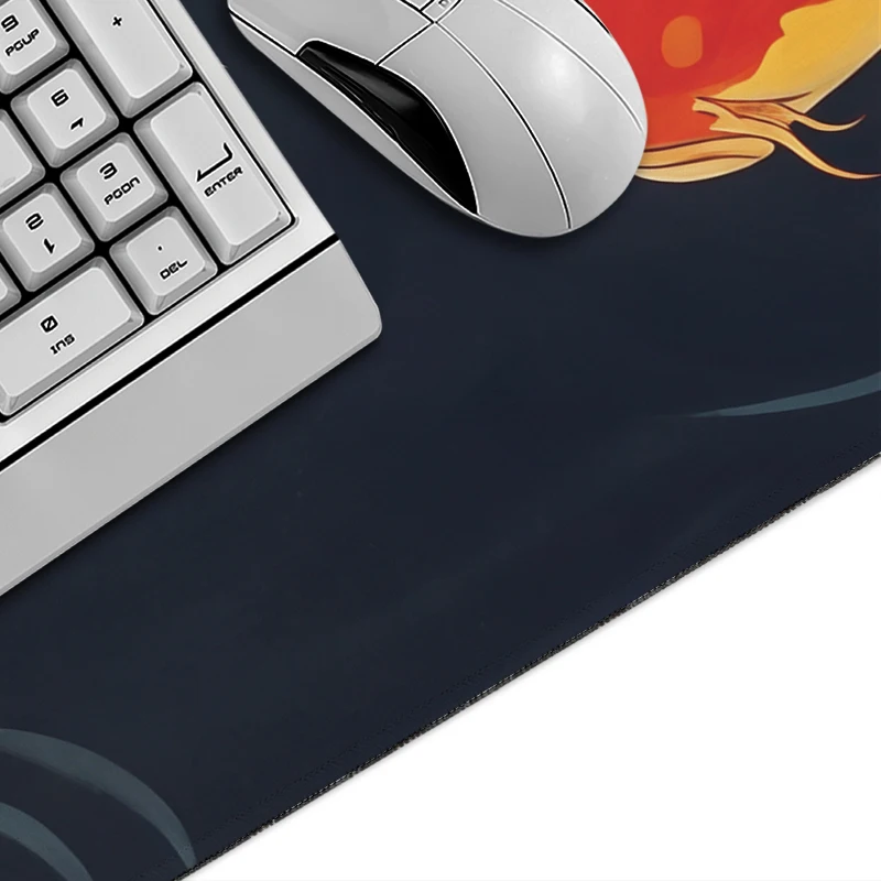Mouse Pad Gamer Black White Red Gold Koi printon demand Home Mousepad XXL Mechanical Keyboard Pad Soft Gaming laptop Mouse Mats