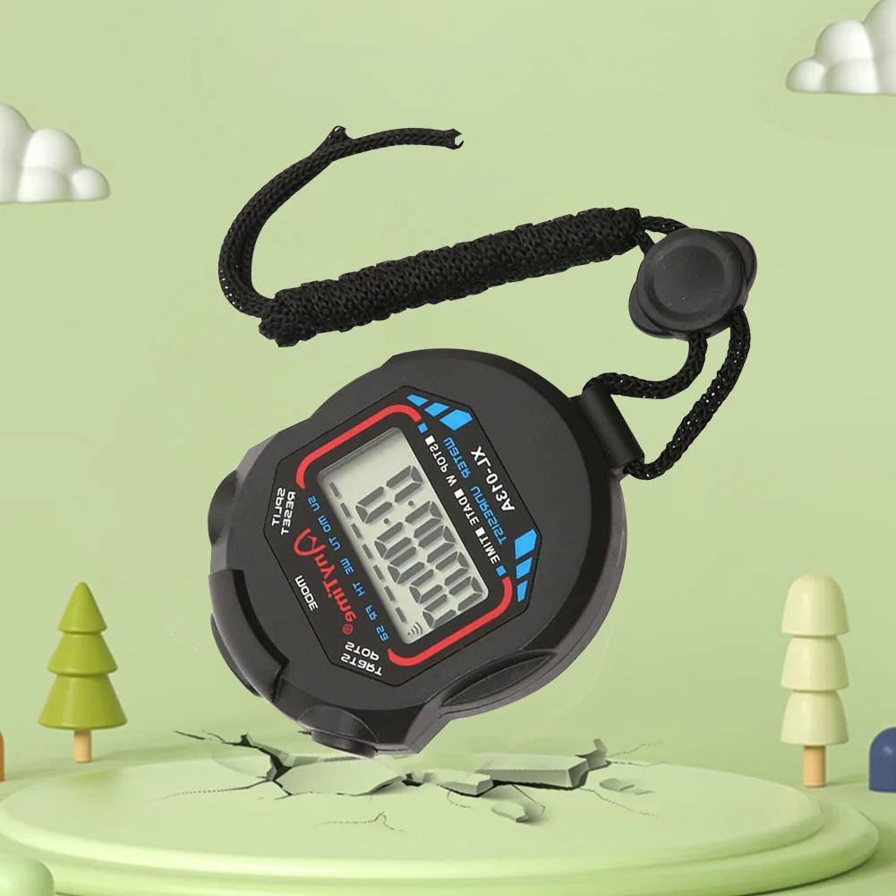 ساعة توقيت إلكترونية متعددة الوظائف، ساعة توقيت للجيب، مؤقت احترافي مقاوم للماء لمدربي اللياقة البدنية والحكام #2