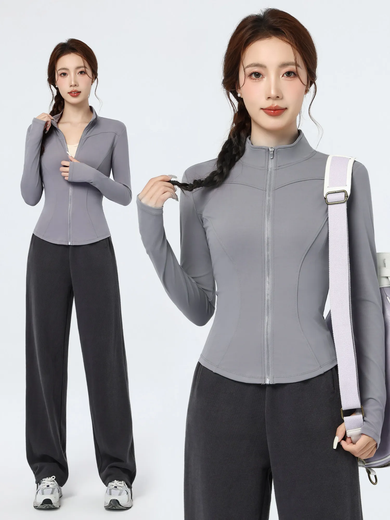

Women's Running Sport Set Qui Dry Lightweight Long Sve Outdoor Fitn Training Clothes Spring New Sle Morning Run Jaet
