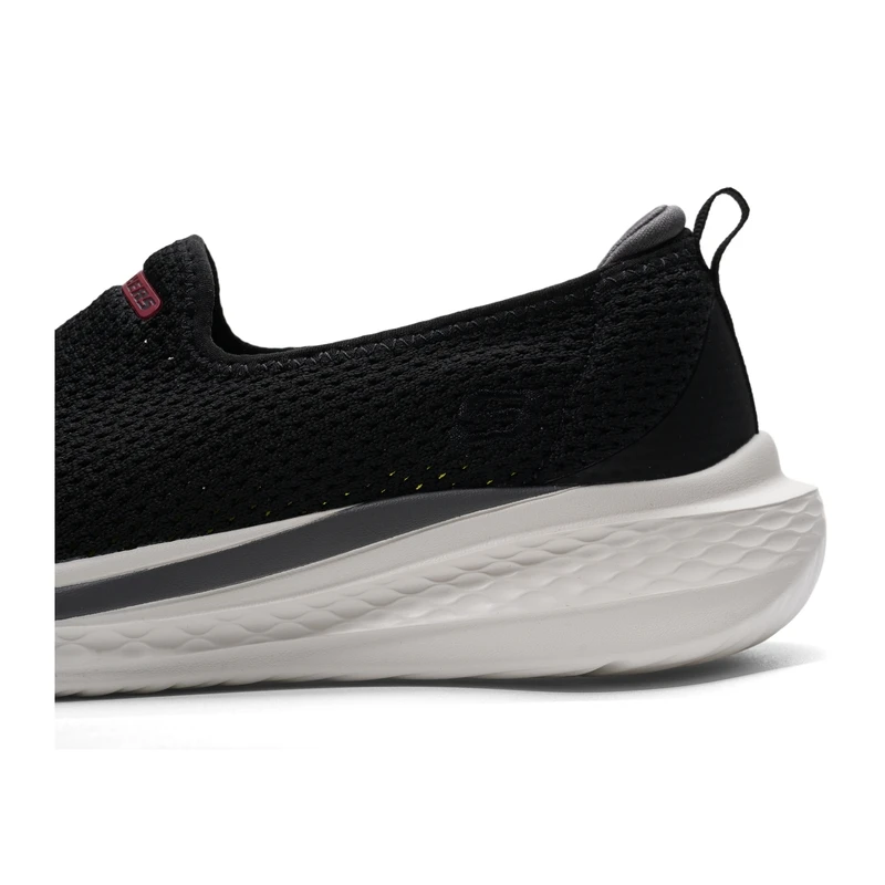 Hot Skechers Black White Slip-On Walking Shoes Breathable Mesh Casual Sneakers Lightweight Cushioned Thick Sole Comfortable Shoe