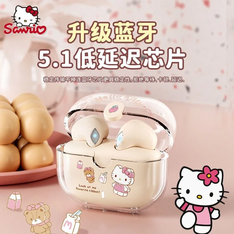 Casque Bluetooth sans fil Hello Kitty Kuromi, My Melody Anime Cartoon, Super Long Life, Kawaii, Cute Gift for Girls