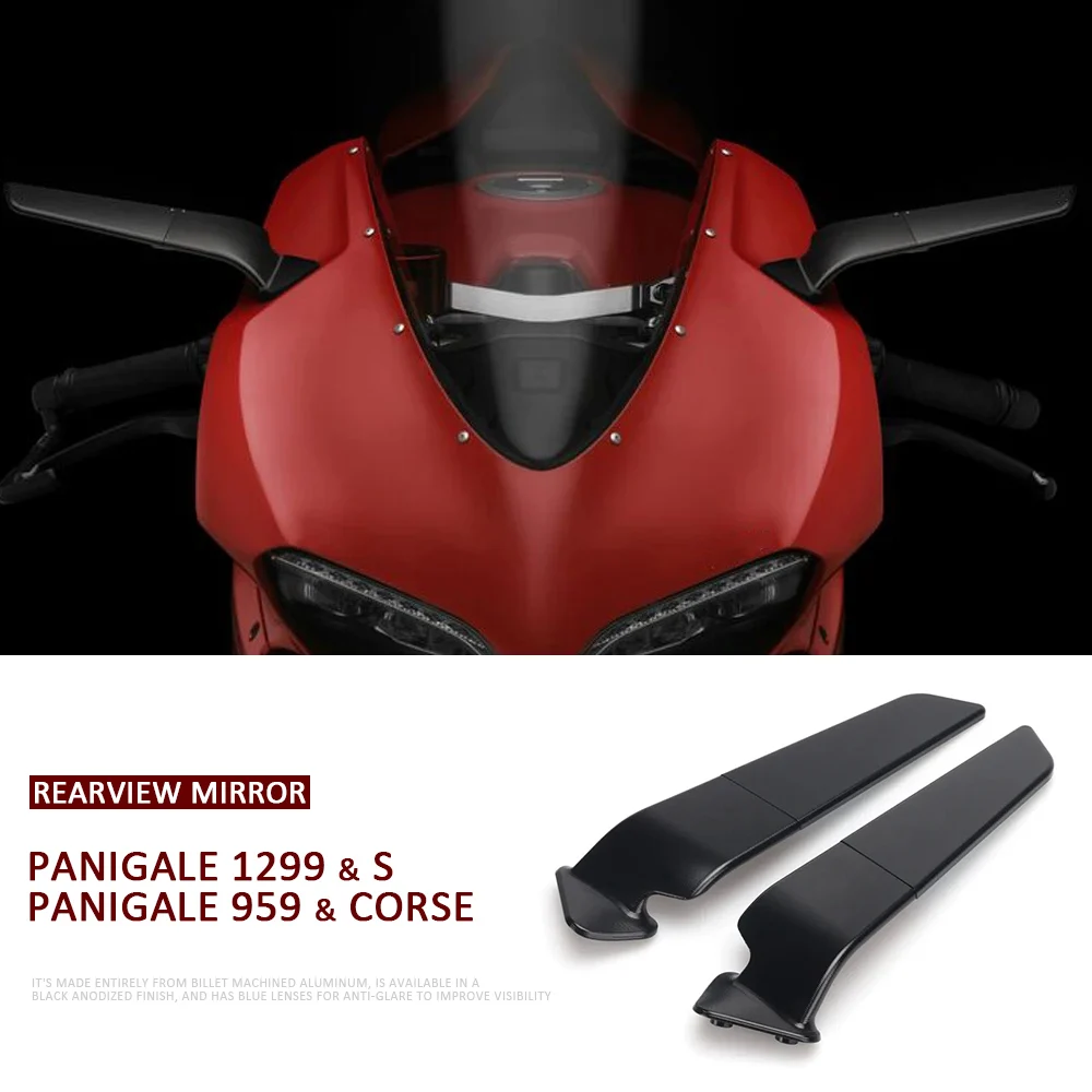 Wind Wing Einstellbare Dreh Rückspiegel Für Ducati Panigale 959 Corse 16-19 Neue Motorrad Spiegel PANIGALE 1299 S 15-18