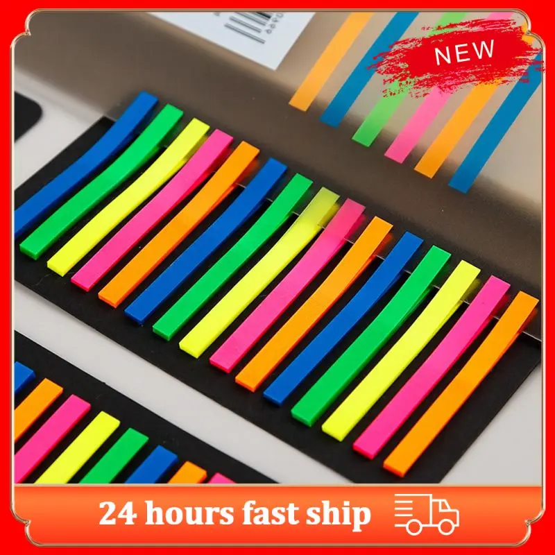 

Bookmark 300 Sheets Colorful Fluorescent Translucent Reading Aid Memo Pad Office Stationery Supplies Highlight Flag Sticker