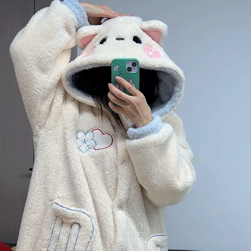 Love And Deep Space Peripheral Pajama Set Xavier Rafayel Zayne Plush Warm Cute Home Clothes Button Loose Gifts Girl Pajama New