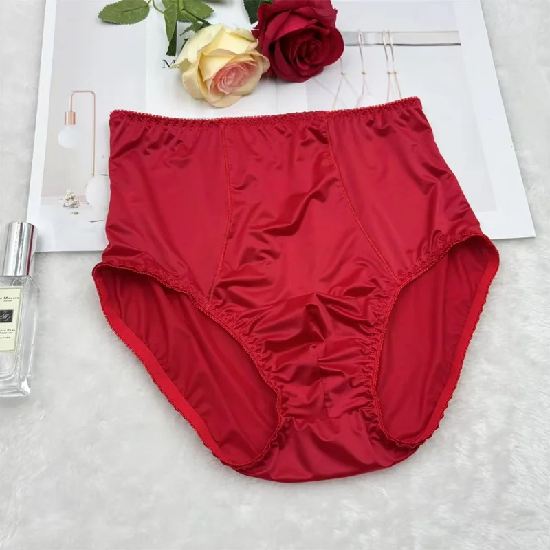 

Мужские трусы-брифы с высокой талией, шелковистые на ощупь, эластичные, на шнуровке, облегающие, повседневные, атласные, треугольные