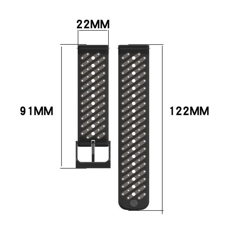 22mm Sport Silicone Strap For Amazfit Balance 2 1 Breathable Band For Amazfit Bip 6 5/GTR4 3 2/Active Max/Helio/T-Rex 3 Pro 48mm view 4