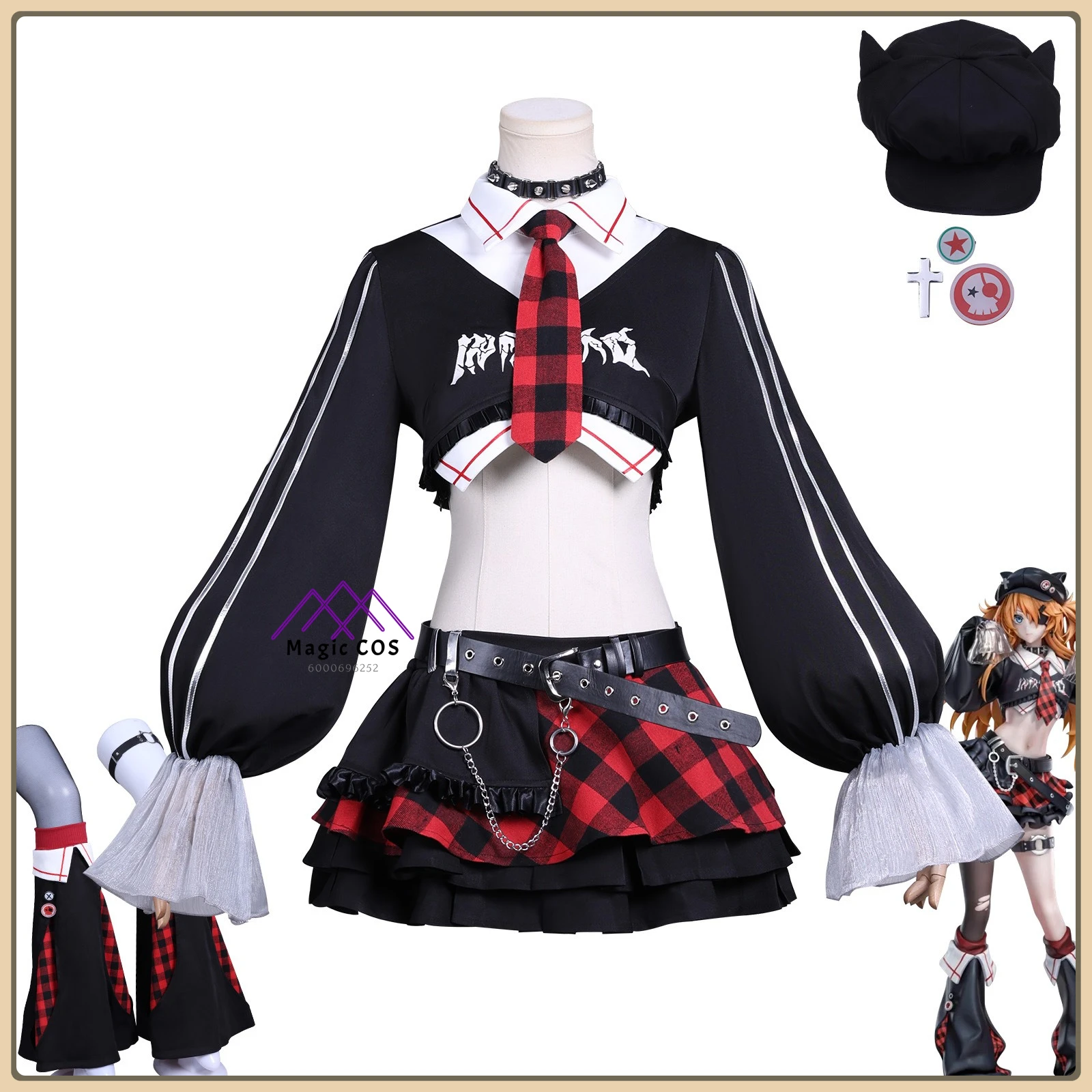 

Asuka Cosplay Costume High Quality Anime Outfit for Women Comic Con Halloween Party with Sprout Elephant Figure Role Playing