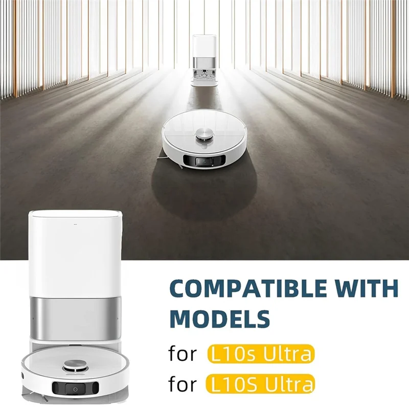 -MEOF لـ Dreame L10S Ultra/Dreame L10s Ultra Robot Vacuum استبدال أجزاء فرشاة جانبية رئيسية فلتر Hepa ممسحة أكياس غبار من القماش