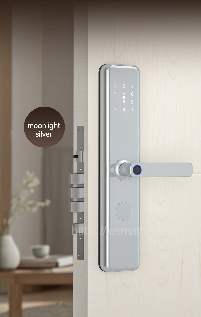 Neuankömmling Wifi Remote Ttlock App Keyless Security NFC-Karte Finger abdruck Passwort Digital Smart Locks mit 8 stücke Batterien betrieben – Detail 18