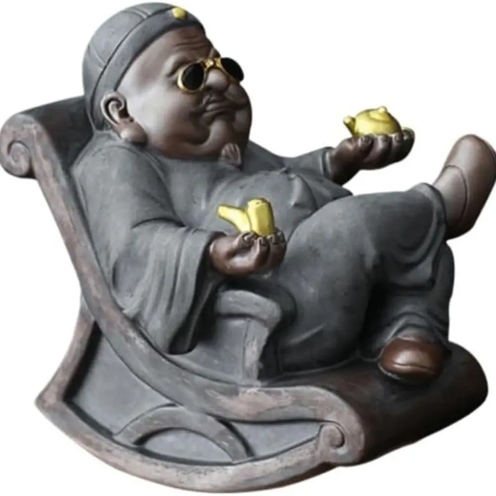 

Tea Statues Purple Sand Handmade Tea Pet Ornaments Living Room Decoration Desktop Chinese Character Tray Kung Fu Set Desktop Pet