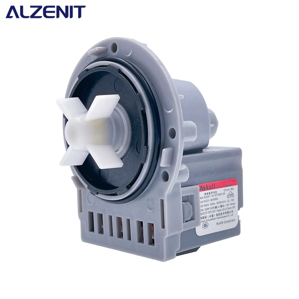 New For Samsung Washing Machine Drain Pump Motor DC31-30008D 220V 50Hz 30W 3000r/min Washer Drainage Parts