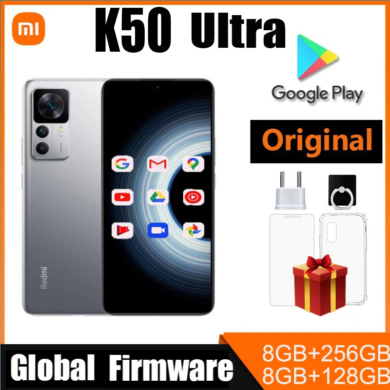 هاتف ذكي Xiaomi-Redmi K50 Ultra ، أدوات عالمية ، سنابدراجون 8 Plus Gen 1 ، شاحن من نوع Redmi ، بطارية firmah ، كاميرا 5G ، 108G"