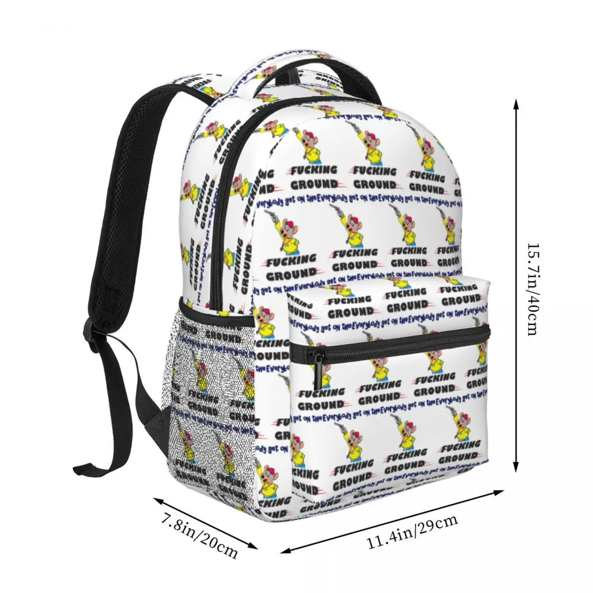 Cheese Ground Backpack Student BookBag Children School Bag Computer Shoulder Bags for Men Women
