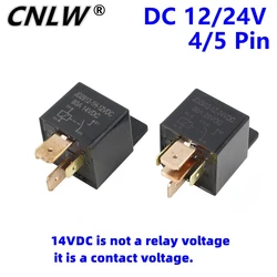 1 PCS 4/5 Pin 80A Waterproof Car Relay Long Life Automotive Relays  Normally Open DC 12V/24V JD1914 JD2914 With Plastic Back