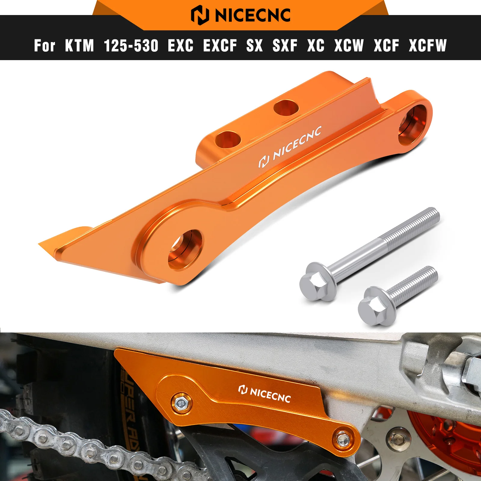 

NICECNC For KTM EXC 300 Swingarm Guard Protector EXC-F 350 450 XCW XCFW Six Days 2012-2023 SX 250 SX-F XC XCF TPI 6D 2012-2022