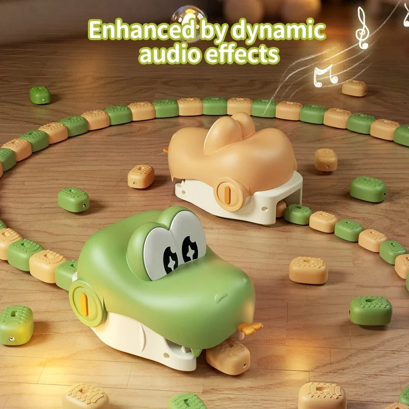 Electric Magnetic Remote Control Greedy Snake Toy 2 Player Interactive Game Kids Birthday Party Favors Classroom Prizes