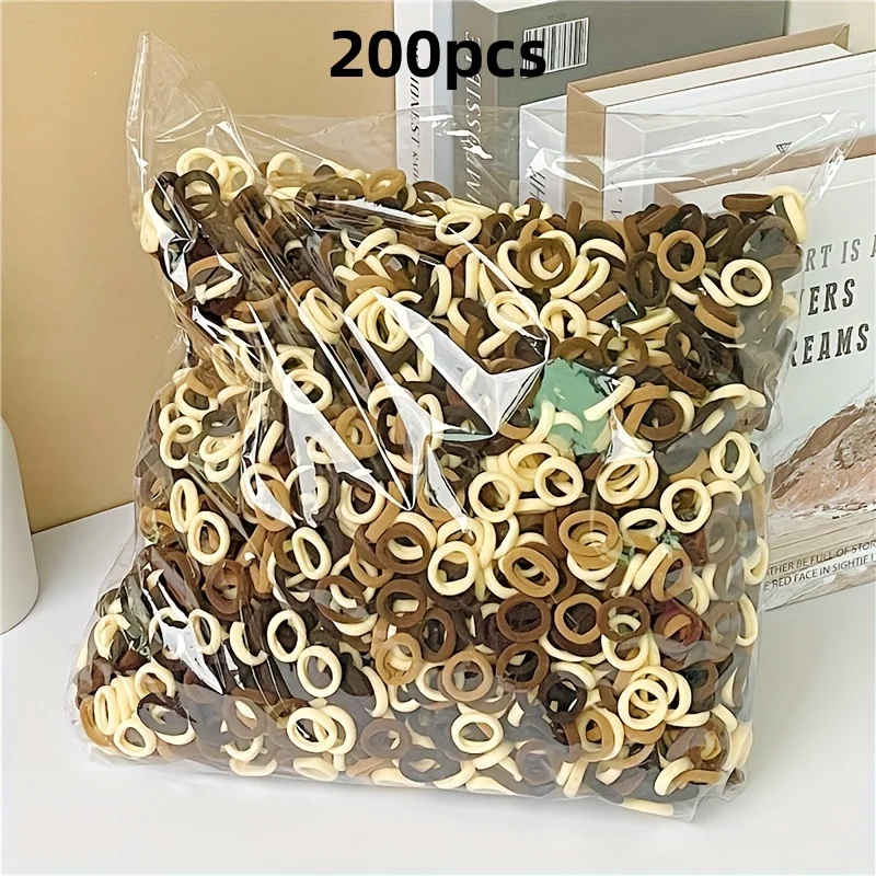 200pcs Elastic Hair Ties for Daily Use