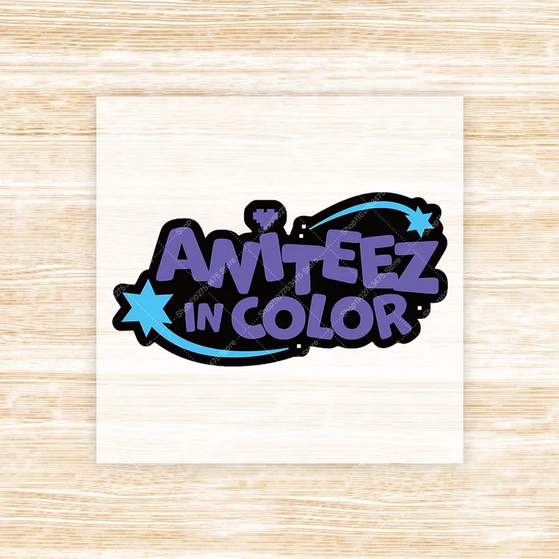 Cartoon Creative Heat Transfer Sticker Anime ATEEZS Cute Iron on Patches Kpop Style Pattern Clothes Appliques DIY Decal Gifts - view 3