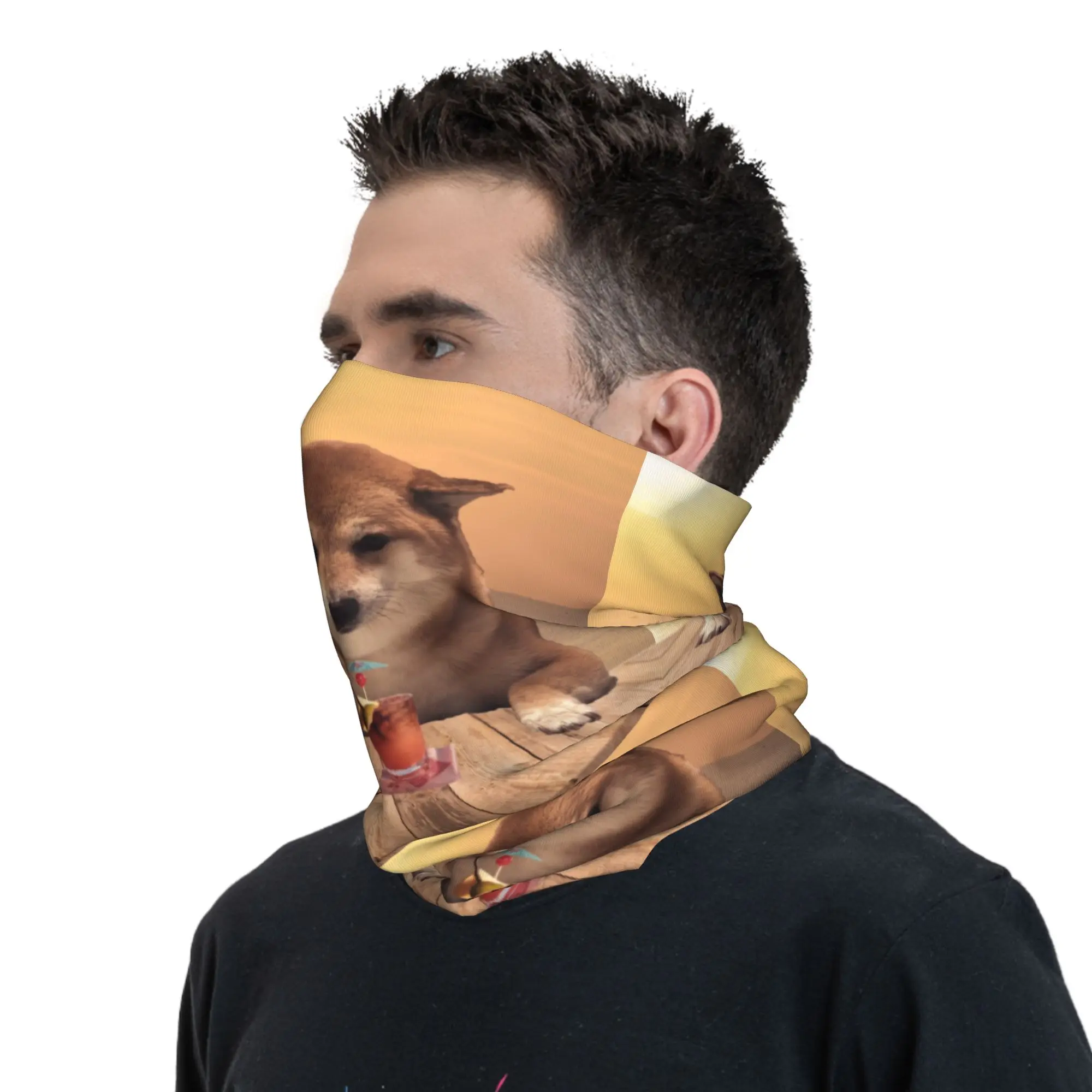 مخصص Cheems في عطلة باندانا الرقبة الجراب يندبروف الوجه وشاح غطاء النساء الرجال شيبا Inu دوجي أغطية الرأس أنبوب بالاكلافا