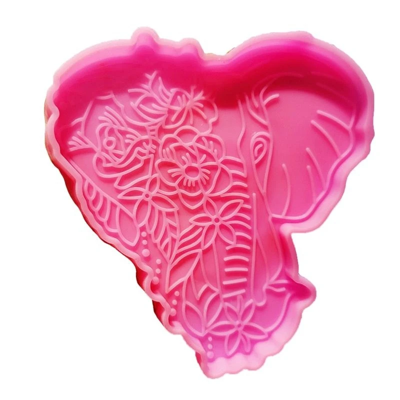 Lovely Elephant Silicone Mold Decorative Rolling Tray Resin Mold DIY Craft Tool