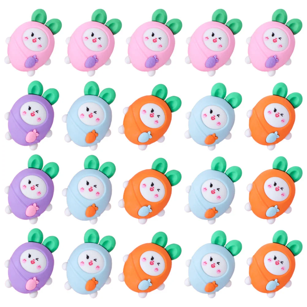 20 Pcs Fragrance Carrot Eraser Student Erasers for Kids Bulk Mini Puzzles Party Favors