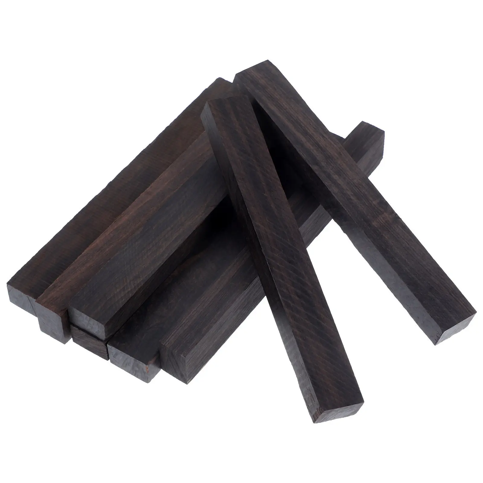 8Pcs Wooden Pen Blanks DIY Woodturning Supplies Exotic Wood Blanks for Pen Making Craft Kits Natural Texture Rotating Design view 4