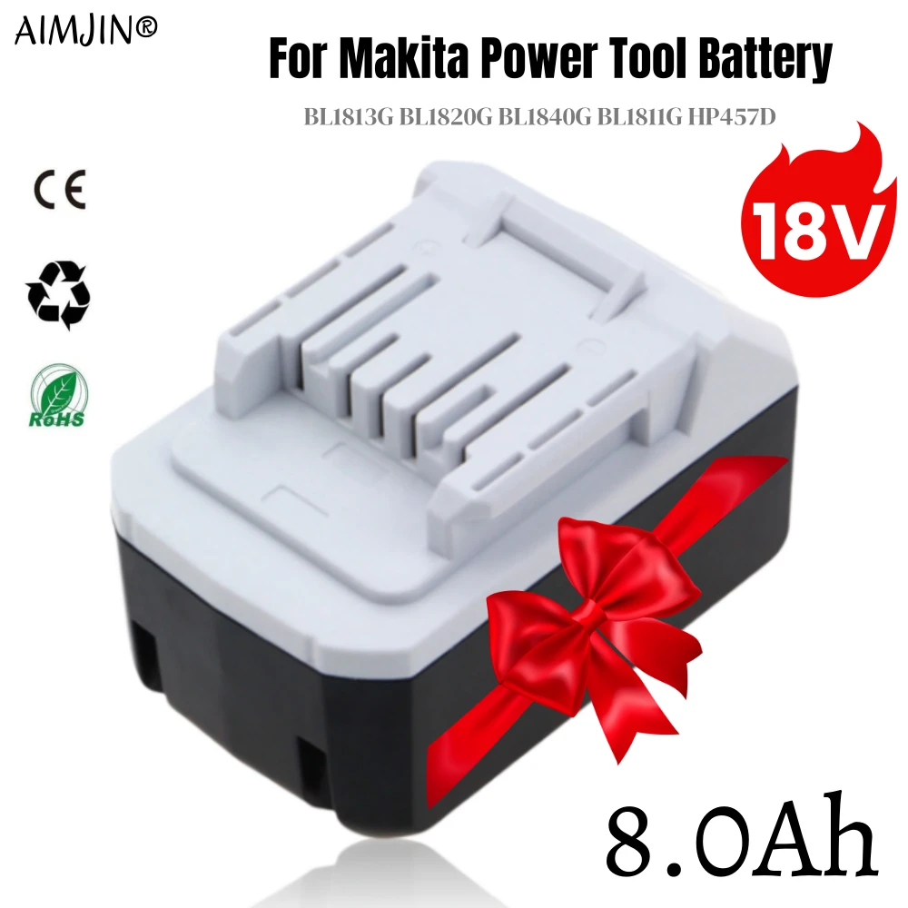 

For Makita 18V 8Ah Rechargeable Lithium Battery BL1813G BL1820G Compatible with BL1840G High Capacity Replacement Battery