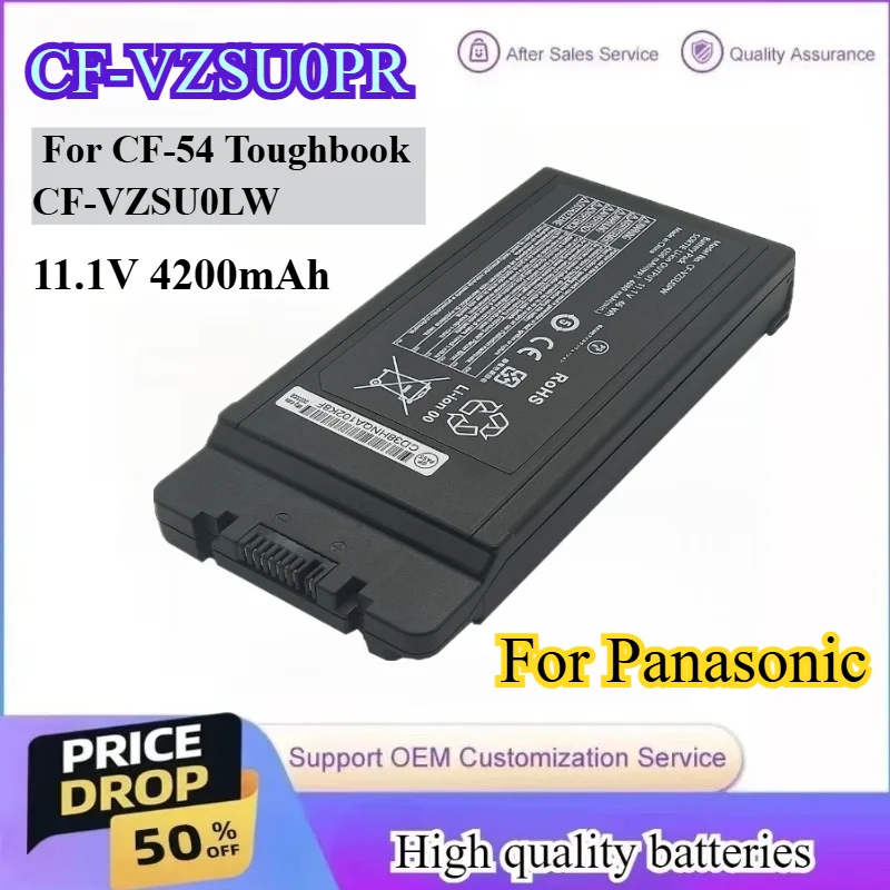 

CF-VZSU0PR 11.1V 4200mAh 46Wh CF-VZSU0PR CF-VZSU0PW CF-VZSU0GW Laptop Battery For Panasonic CF-54 Toughbook CF-VZSU0LW