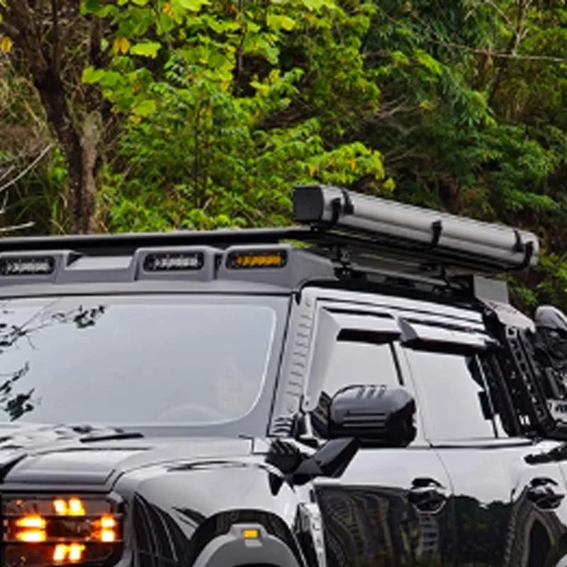 ترقية عدة طوي سلم جانبي عززت سبائك الألومنيوم سقف البضائع الرف خيمة المظلة الجانبية لملحقات Jetour T1 #5