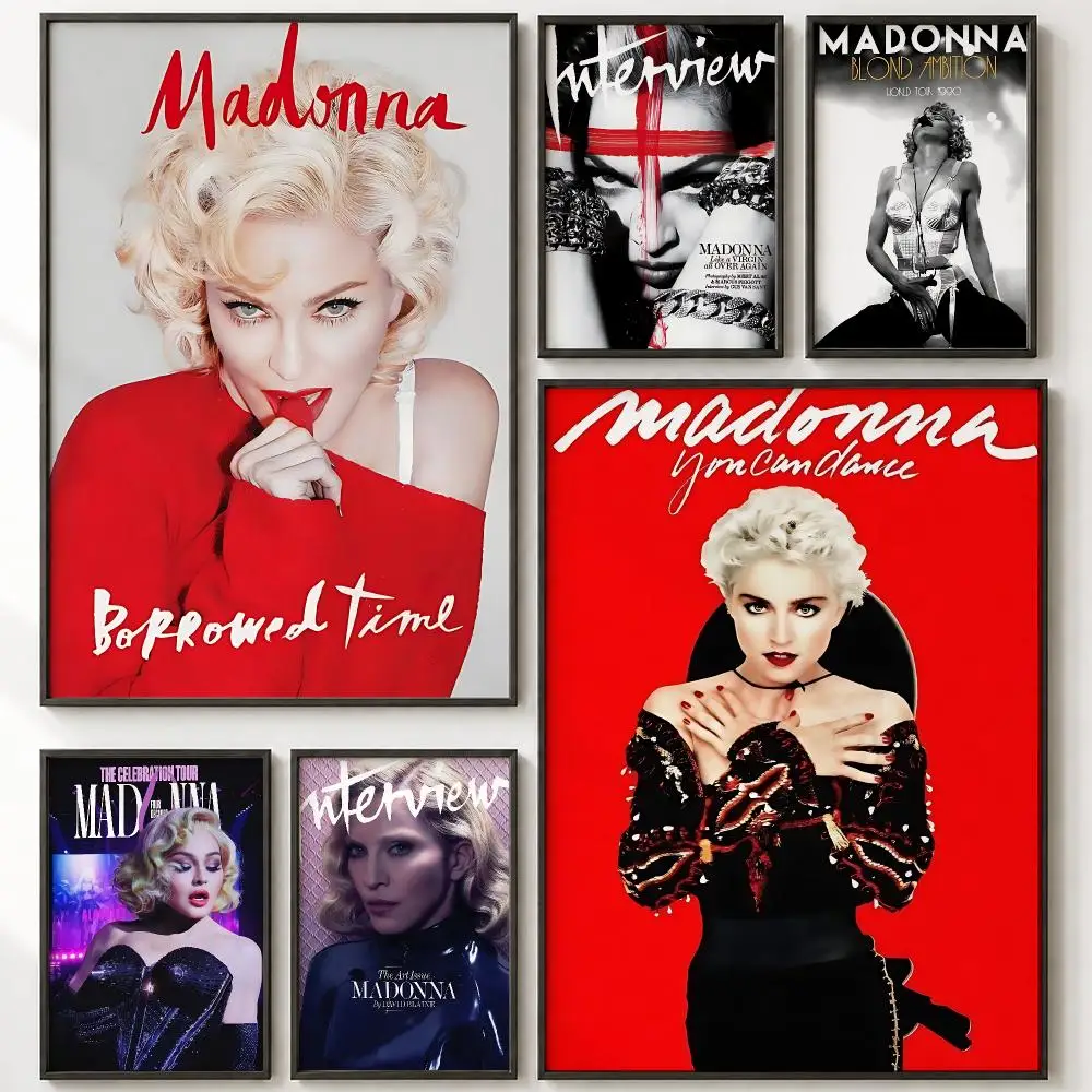 Crisp Entertainment M-MadonnaS Poster Vintage Retro Anime Poster Stickers Peel and Stick Wall Art Home Decor